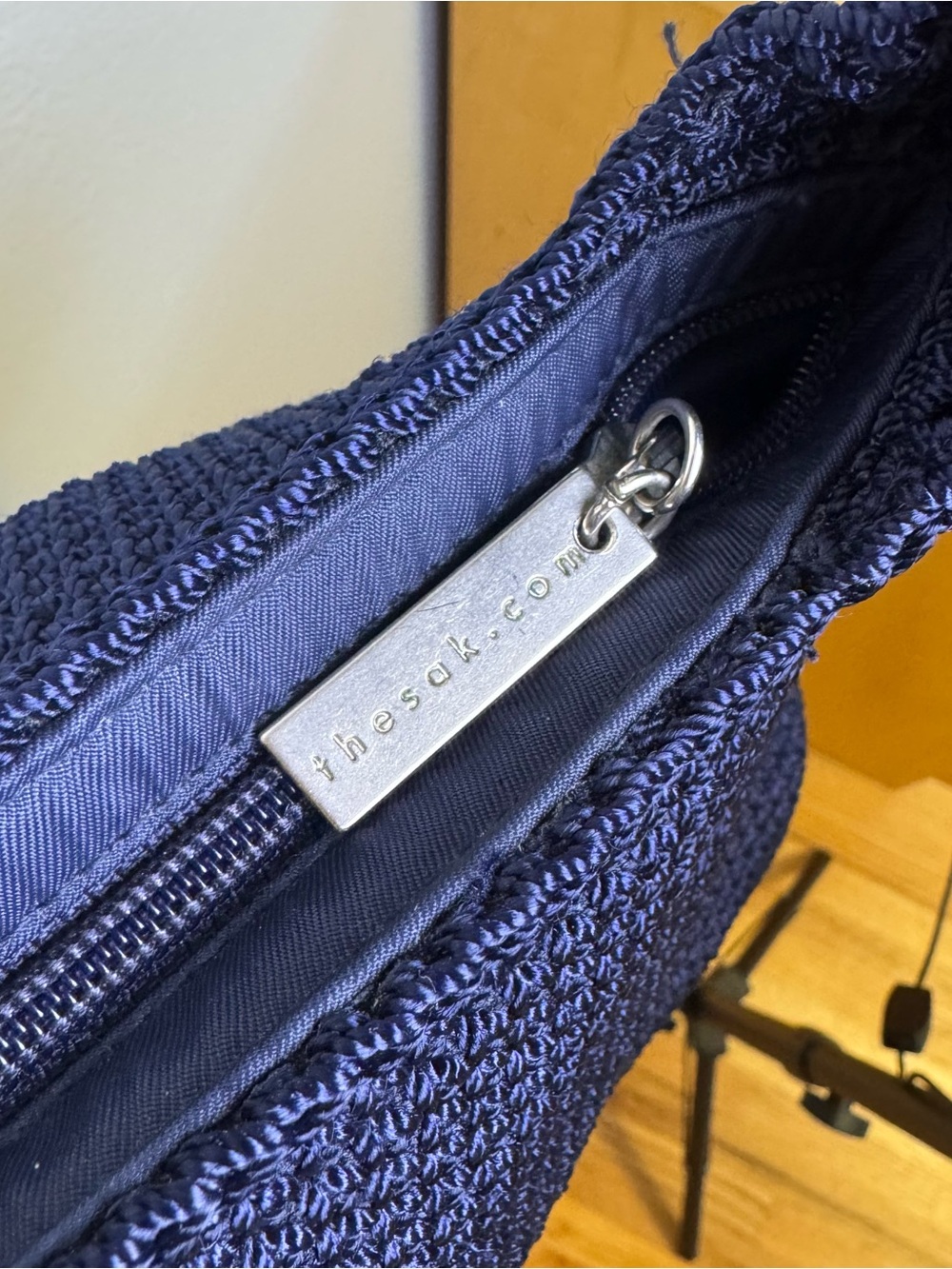 The Sak Classic Navy Knit Shoulder Bag - Picture 6 of 6